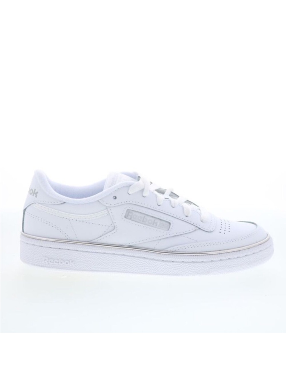 Reebok White Low-Top Leather Sneaker Club C 85
